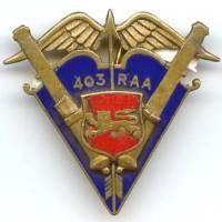 403° Rgt d' Artillerie...
