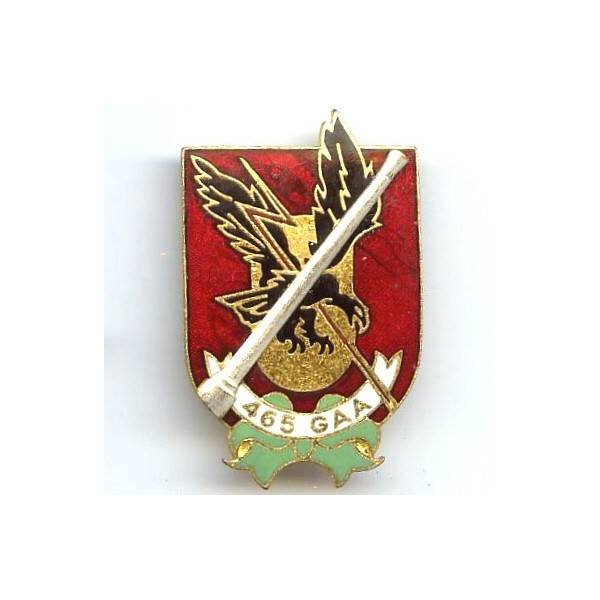 465° Gpe d' Artillerie Antiaérienne, dos guilloché doré