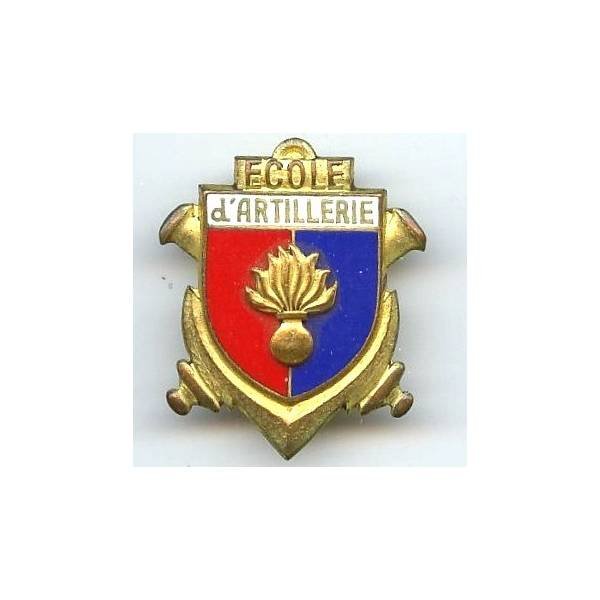 Ecole d' Artillerie, grenade relief, h 42, boléro lisse