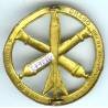 Insigne de bérêt de l' Artillerie, doré, déformé
