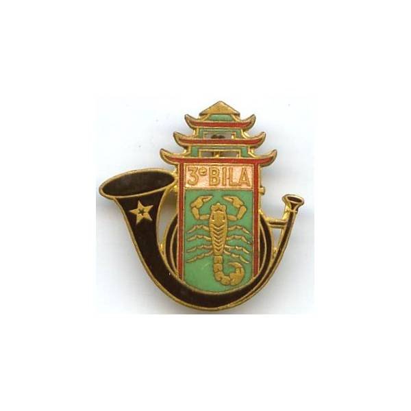 3° Bataillon d'Infanterie Légère d'Afrique , scorpion, cor d'émail noir, 2 boléros Drago