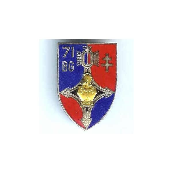 71° Bataillon du Génie, croix du sud à plat, avec son cuir