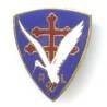 Alsace Lorraine Libre, cigogne, fond bleu, 20x25, émail