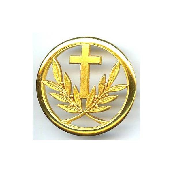 Aumonier Militaire Catholique, insigne de bérêt, dos lisse