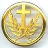 Aumonier Militaire Catholique, insigne de bérêt, dos lisse