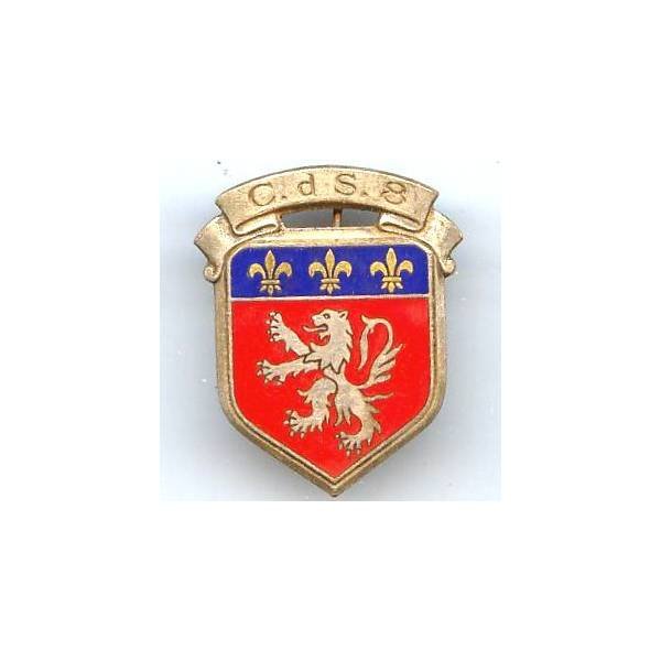 Centre de Sélection n° 8, émail, lion plat, attache coupée