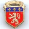 Centre de Sélection n° 8, émail, lion plat, attache coupée