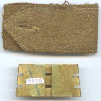 Capitaine, grade laiton + passant brosé sur feutre kaki