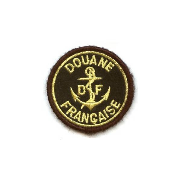 Douanes Françaises, avec ancre, patch velcros, 75 mm