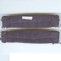 Grades x 2 , canetille sur tissu bleu