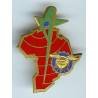 UFI (?), carte d' Afrique, étoile marocaine, compas