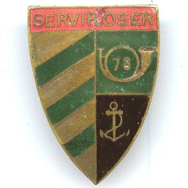 78° GRDI, "servir, oser", attache d' origine ressoudée