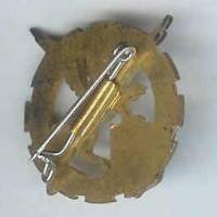 3° GAM / 3° Escadron, roue dentée, doré, écu vert, éclats