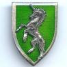 5° Régiment de Chasseurs à Cheval , licorne cabrée, vert translucide, 2 anneaux