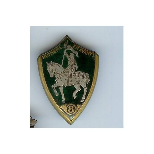 8° Rgt de Chasseurs à Cheval, émail, gros boléro lisse