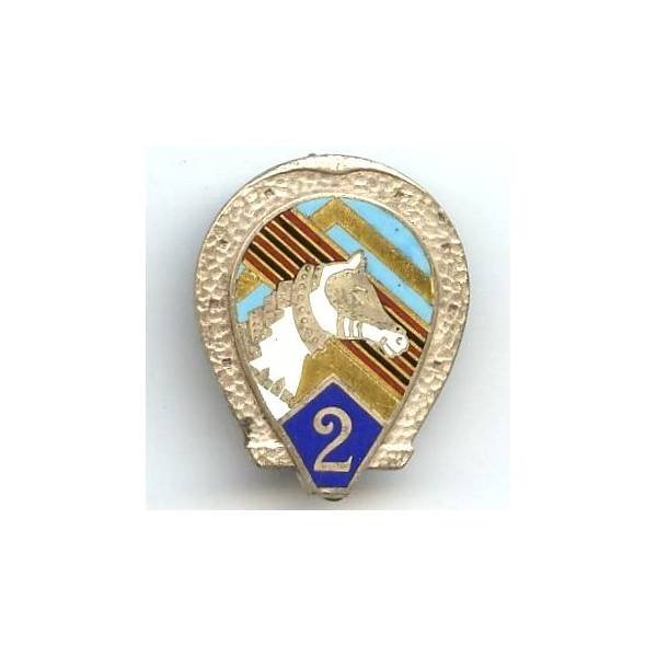 2° Régiment de Chasseurs d'Afrique , fer et tête de cheval blanche, gros boléro lisse