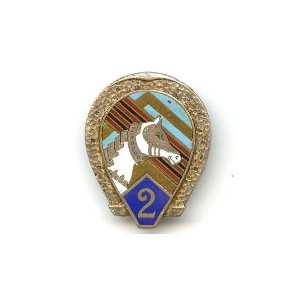 2° Régiment de Chasseurs d'Afrique , fer et tête de cheval blanche, sans attache
