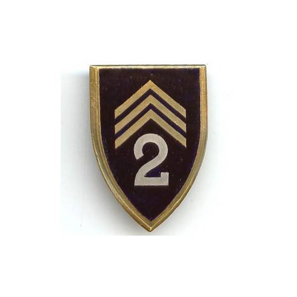 2° Régiment de Chasseurs d'Afrique, écu, 2 et chevrons