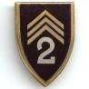 2° Régiment de Chasseurs d'Afrique, écu, 2 et chevrons
