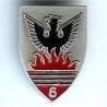 6° RCA, 7 flammes, aluminium peint, dos lisse