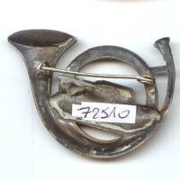 7° RCA, char dans cor, insigne de bérêt, patiné