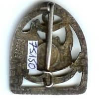 8° Régiment de Chasseurs d'Afrique , tête de rhinocéros, ancre dorée, marquage vertical