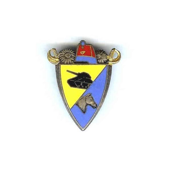 Anciens Chasseurs d' Afrique, écu, gros boléro à fenêtre, adresse au dos