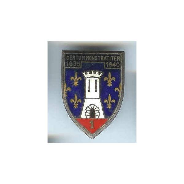 1° Rgt de Cuirassiers, porte noire, émail