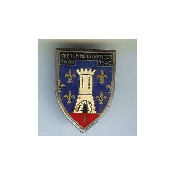 1° Rgt de Cuirassiers, porte noire, émail à froid