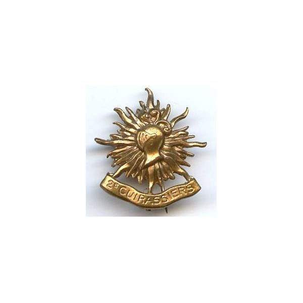 2° Rgt de Cuirassiers, heaume de profil, bronzé, bascule