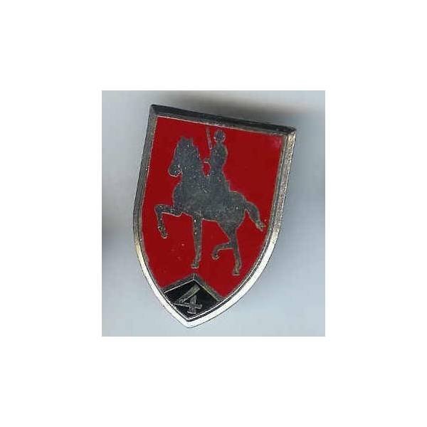 4° Cuir, Jeanne d' Arc, fond vermillon (2° escadron)