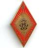 4° Régiment de Cuirassiers , la reine cavalerie , losange, émail
