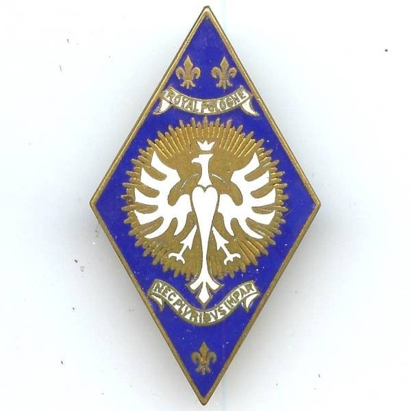 5° Rgt de Cuirassiers, losange bleu fonçé