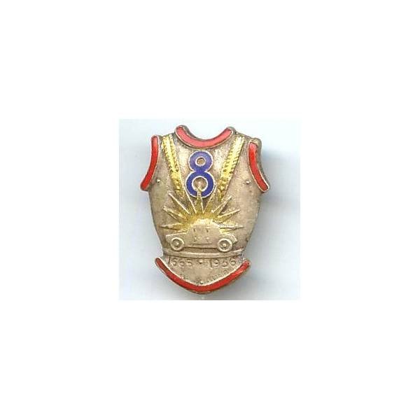 8° Rgt de Cuirassiers, dos guilloché oxydé