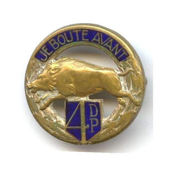 4° Régiment de Dragons Portés, bleu, sanglier doré