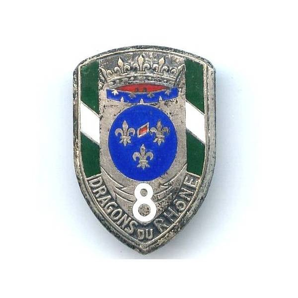 8° Rgt de Dragons du Rhône, bandes blanches