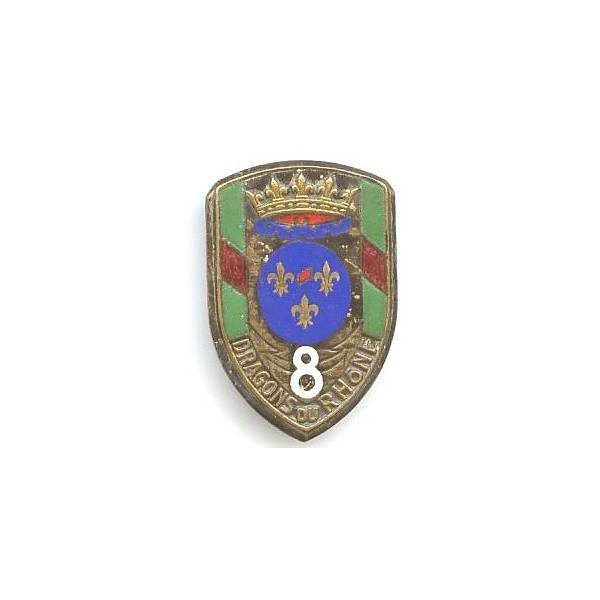 8° Rgt de Dragons du Rhône, bandes marron