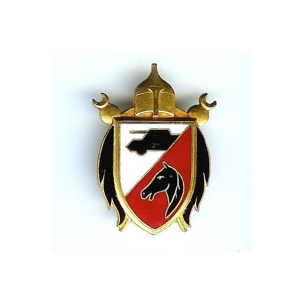 2° Régiment de Spahis Algériens , tête cheval noire / rouge mat , auto-mitrailleuse, gros boléro lisse