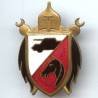 2° Régiment de Spahis Algériens , tête cheval noire sur rouge translucide , dos lisse, attache à pivot