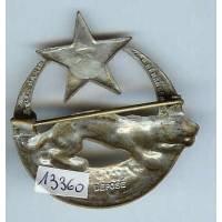 3° Régiment de Spahis Agériens , panthère relief, 2 pattes arrières, éclat d' émail
