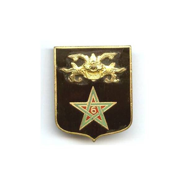 6° Régiment de Spahis Marocains en Extrême-Orient , dragon et étoile, dos guilloché, 2 boléros Drago