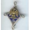 9° Régiment de Hussards , losange bleu fonçé, éclat d' émail