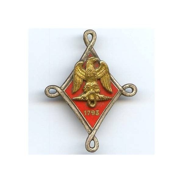 9° Régiment de Hussards , 1793, aigle, losange orange, dos ondé noirci