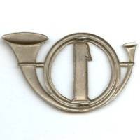 1° Bataillon de Chasseurs à Pied, insigne de porte-cartes, 1 émail, 40x72