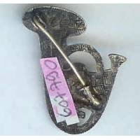 8° BCP, guilloché, attache à bascule, patiné