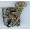 18° BCA, coq volant, ovale, croix émaillée, attache cassée