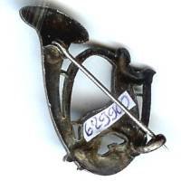 28° BCA, ovale, chamois galop, chiffres, attache à bascule