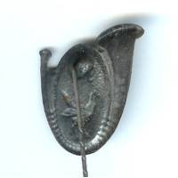 98° Bataillon de Chasseurs Alpins , merle, métal léger estampé