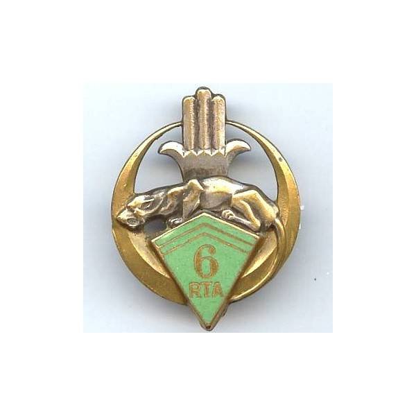 6° Régiment de Tirailleurs Algériens , panthère tapie, modèle 1939, boléro rond