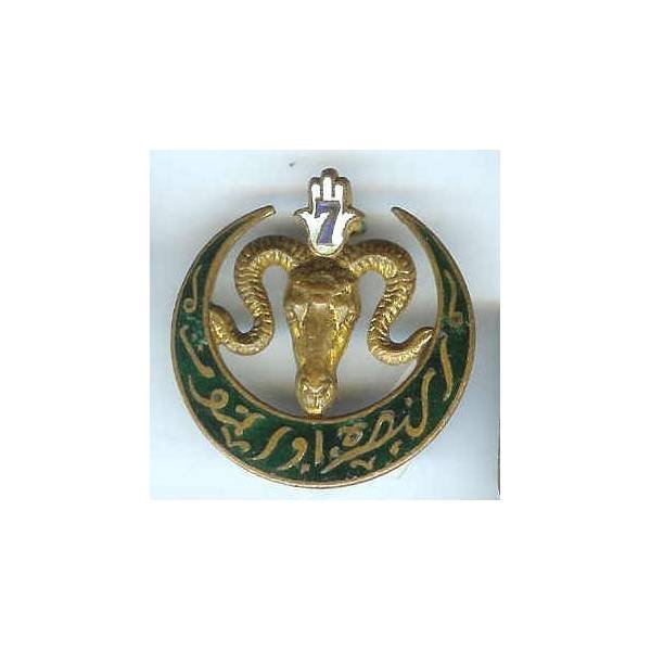 7° Régiment de Tirailleurs Algériens , éclat d' émail